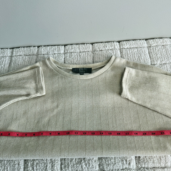 Berkley Jensen Womens White Ribbed Sweater Size Large Vanilla Girl Casual Fairy - Picture 6 of 10